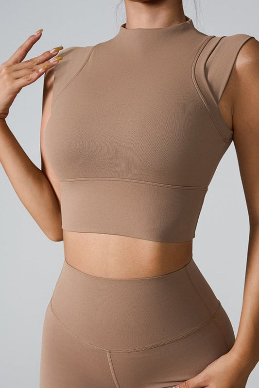 Mock Neck Active Tank