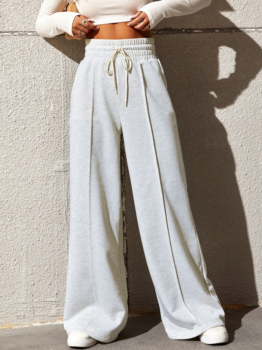 Drawstring Wide Leg Pants