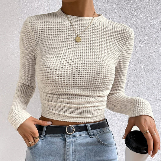 Honey Round Neck Long Sleeve T-Shirt