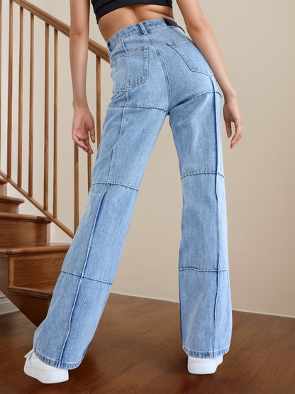 High Waist Straight Jeans