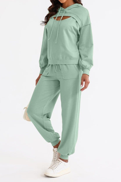 Cutout Hoodie and Joggers Set