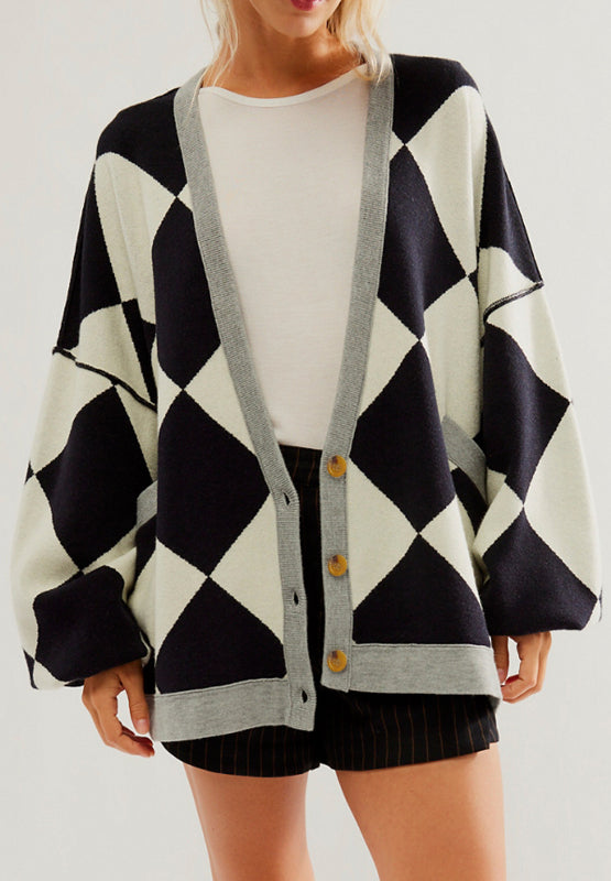 Color Block Cardigan