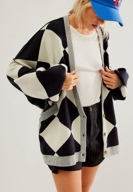 Color Block Cardigan