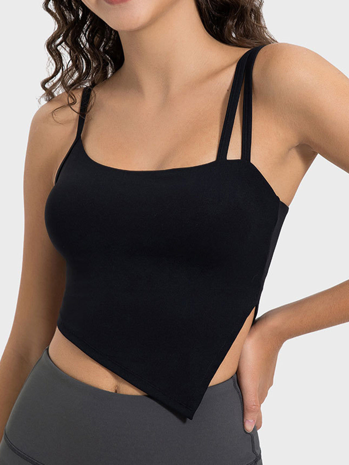 Slit Asymmetrical Active Cami