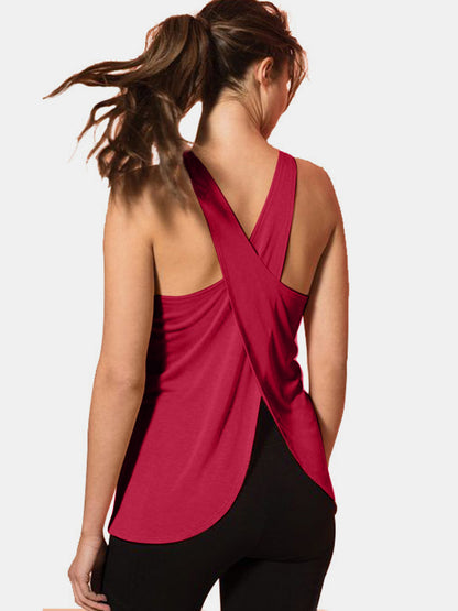 Crisscross Neck Active Tank