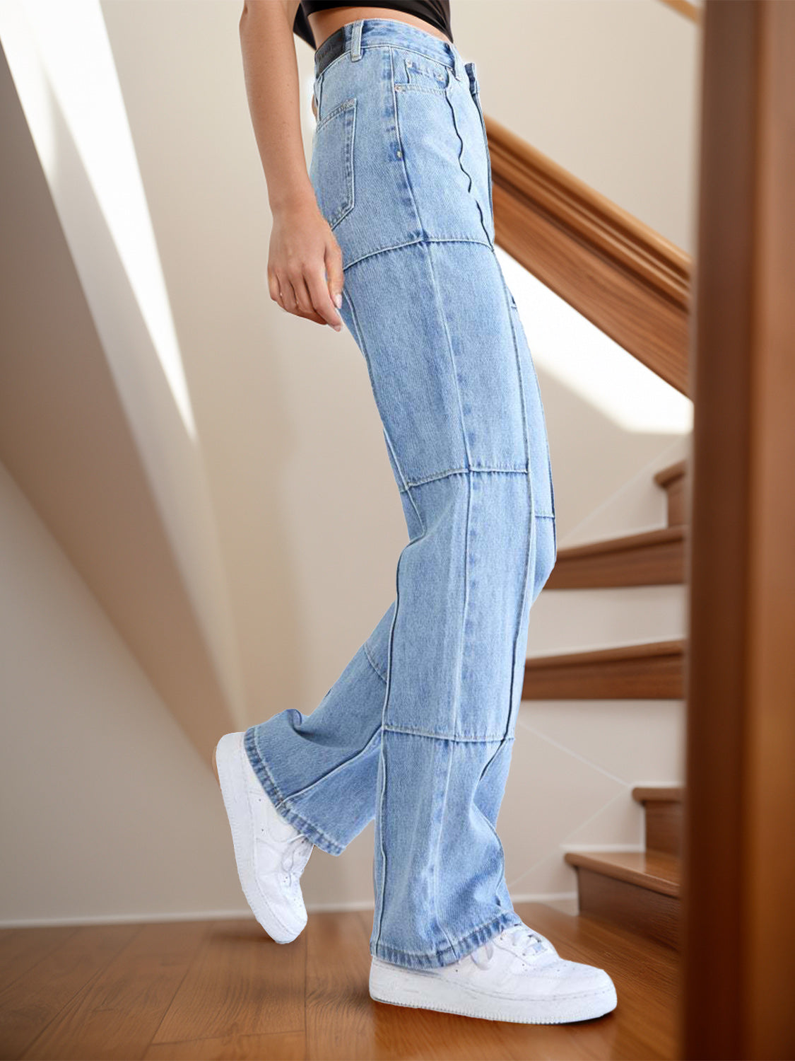 High Waist Straight Jeans